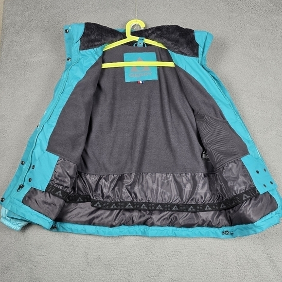 Gerry Jacket Womans Size L Green Fleece Lined Hooded Long Sleeve Insulated Coat - Picture 9 of 16